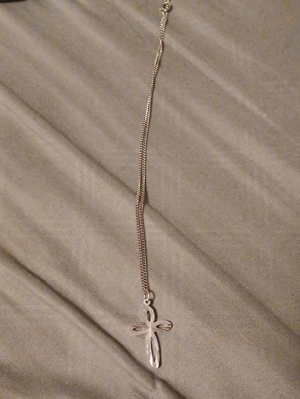 Sterling Silver Cross Pendant Necklace - Silver